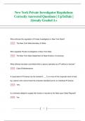 New York Private Investigator Regulations Correctly Answered Questions&vert; UpToDate &vert;  Already Graded A&plus;