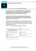 Seroprevalence of AIH-related autoantibodies in patients with acute hepatitis E viral infection&colon; a prospective case&ndash;control study in China