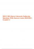 MSCI 500 Endocrine Questions With Answers Latest 2024/2025 | Graded A+ | Liberty University