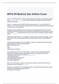 NFPA 99 Medical Gas Edition Exam with correct Answers