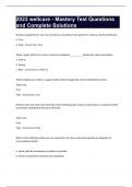 2023 wellcare - Mastery Test Questions and Complete Rationales
