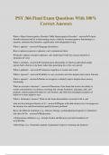PSY 366 Final Exam Questions With 100&percnt; Correct Answers