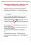 HESI Pharmacology Exam Version 3&vert; 55 Questions and 100 &percnt; Verified Answers &vert; 2023 &sol; 2024 Update grade A&plus;