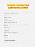 Ch 12 IFSTA - FIRE HOSE EXAM QUESTIONS AND ANSWERS