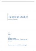 OCR 2023 GCE Religious Studies H173/07: Developments in Hindu thought AS Level Question Paper & Mark Scheme (Merged)