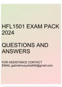 HFL1501 Exam pack 2024(Questions and answers)