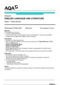 2023 AQA A-level ENGLISH LANGUAGE AND LITERATURE 7707/1 Paper 1 Telling Stories Question  Paper & Mark scheme (Merged) June 2023 [VERIFIED] A-level ENGLISH LANGUAGE AND LITERATURE