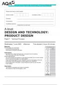 2023 AQA A-level DESIGN AND TECHNOLOGY: PRODUCT DESIGN 7552/1 Paper  1 Technical Principles Question Paper & Mark scheme (Merged) June 2023 [VERIFIED]