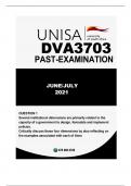 DVA3703 PAST EXAM JUNE&sol;JULY 2021