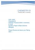 OCR 2023 Chemistry B H433/03: Practical skills in chemistry A Level Question Paper & Mark Scheme (Merged)