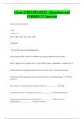Chem 1110 UPDATED Questions and  CORRECT Answers