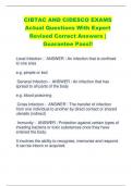 CIBTAC AND CIDESCO EXAMS Actual Questions With Expert  Revised Correct Answers |  Guarantee Pass!!