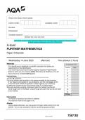 2023 AQA A-level FURTHER MATHEMATICS 7367/3D Paper 3 Discrete Question Paper  & Mark scheme (Merged) June 2023 [VERIFIED]