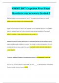 NREMT EMT Cognitive Final Exam Questions and Answers Graded A 2024