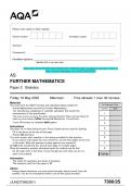 2023 AQA AS FURTHER MATHEMATICS 7366/2S Paper 2 Statistics Question Paper &  Mark scheme (Merged) June 2023 [VERIFIED]