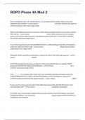 ROPD Phase 4A Mod 2 Prep Exam Questions And Answers All Correct&vert; 2024&period;