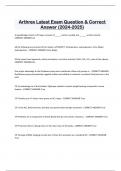 Arthrex Latest Exam Question & Correct  Answer (2024-2025)