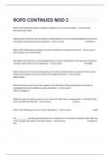 ROPD CONTINUED MOD 2 Practice Exam Questions And Answers Graded A&plus;&vert; 2024&period;
