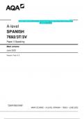 2023 AQA A-level SPANISH 7692/3T/3V Paper 3 Speaking Mark scheme June  2023 [VERIFIED]