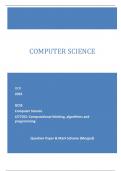 OCR 2023 GCSE Computer Science J277/02: Computational thinking, algorithms and programming Question Paper & Mark Scheme (Merged)
