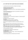 Z-51 WRITTEN TEST QUESTIONS AND ANSWERS 