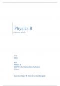 OCR 2023 GCE Physics B H557/01: Fundamentals of physics A Level Question Paper & Mark Scheme (Merged