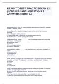READY TO TEST PRACTICE EXAM &num;2 &lpar;LCDC ICRC ADC&rpar; QUESTIONS & ANSWERS SCORE A&plus;