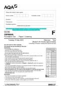 2023 AQA GCSE GERMAN 8668/LF Paper 1 Listening Foundation Tier Question Paper & Mark scheme (Merged) June 2023 [VERIFIED]