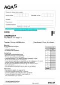 2023 AQA GCSE CHEMISTRY 8462/2F Paper 2 Foundation Tier Question Paper & Mark scheme (Merged) June 2023 [VERIFIED] GCSE