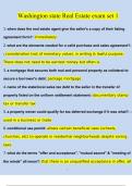 Washington state Real Estate exam set 1 Questions and Answers &lpar;2024 &sol; 2025&rpar; &lpar;Verified Answers&rpar;