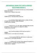 ORTHOPIDIC EXAM TEST WITH VERIFIED  SOLUTIONS RATED A&period;
