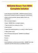 NSG3123 Exam Test With Complete Solution