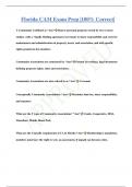 Florida CAM Exam Prep &vert;100&percnt; Correct&vert;