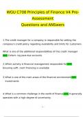 WGU C708 Principles of Finance V4 Pre-Assessment Questions and Answers 2024 / 2025 | 100% Verified Answers