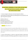 RN MATERNAL NEWBORN ATI PROCTORED 2023 RETAKE EXAM WITH 70 NGN QUESTIONS AND ANSWERS & RATIONALES (VERIFIED FULL EXAM) / A+ GRADE 