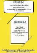 HRIOP84 Portfolio (ANSWERS) Semester 1 2023 (Solutions, in-text citations and reference list included) 