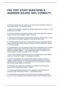 FEG TEST STUDY QUESTIONS & ANSWERS SOLVED 100&percnt; CORRECT&excl;&excl;