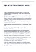 FEG STUDY GUIDE QUIZZES & ANS&excl;&excl;