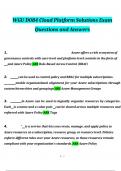 WGU D084 Cloud Platform Solutions Exam Questions and Answers 2024 &sol; 2025 &vert; 100&percnt; Verified Answers