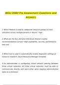 WGU D084 Pre Assessment Questions and Answers 2024 &sol; 2025 &vert; 100&percnt; Verified Answers
