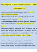 Jarvis Physical Exam & Health Assessment Chapter 20 Test Questions and Answers &lpar;2024 &sol; 2025&rpar; &lpar;Verified Answers&rpar;