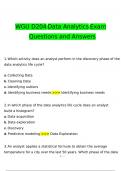 WGU D204 Data Analytics Exam Questions and Answers 2024 / 2025 | 100% Verified Answers