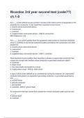 Ricardos 3rd year second test (code__) ch.1-9 with complete solution 