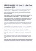 3E351D&lowbar;D3E351&lowbar; Edit Code 01-1&lowbar; Cert Test Questions&lowbar; EOC with complete solution 