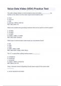 Voice Data Video &lpar;VDV&rpar; Practice Test with complete solution 