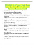 DRII CBCP Certification Study Guide Exam Questions & Revised Correct  Answers&period; Guarantee Pass&excl;&excl;