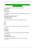 TENNIS PRACTICE TEST/18 QUESTIONS AND ANSWERS