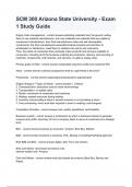 SCM 300 Arizona State University - Exam 1 Study Guide