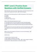 WSET Level 2 Practice Exam Questions with Verified Answers |Latest 2024/2025