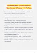 KSV Emergency Procedures Exam Questions and Answers 100&percnt; Pass